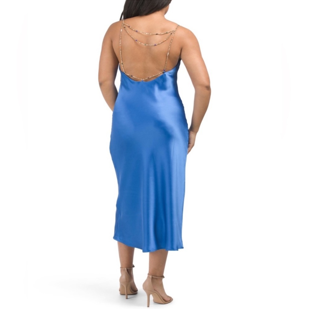 House of Harlow 1960 Satin Blue Dress - Picture 14 of 14